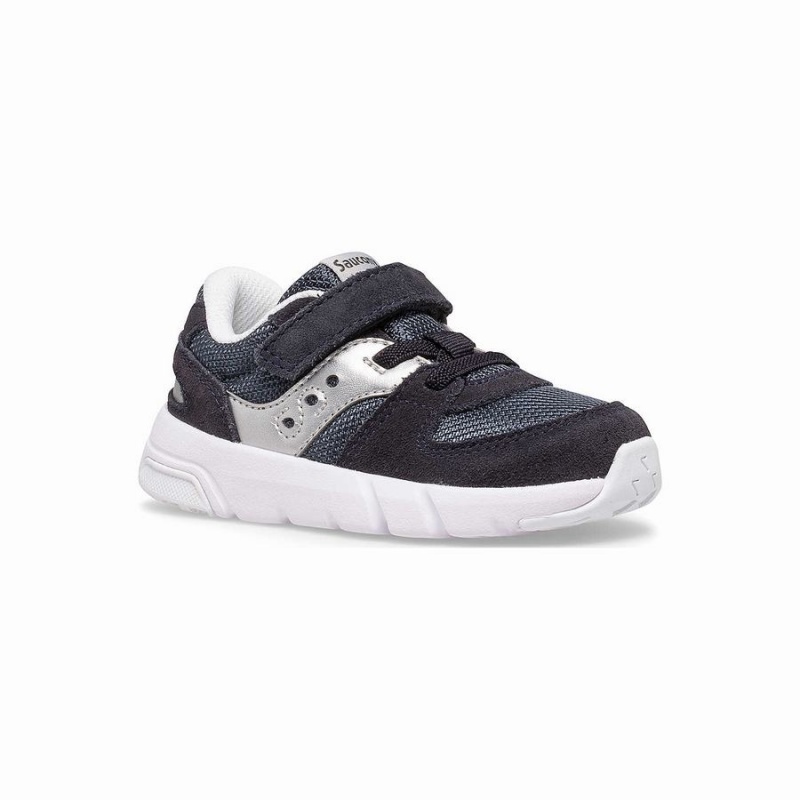 Saucony Jazz Lite 2.0 Sneaker Løpesko Barn Marineblå Sølv | S68024-H59