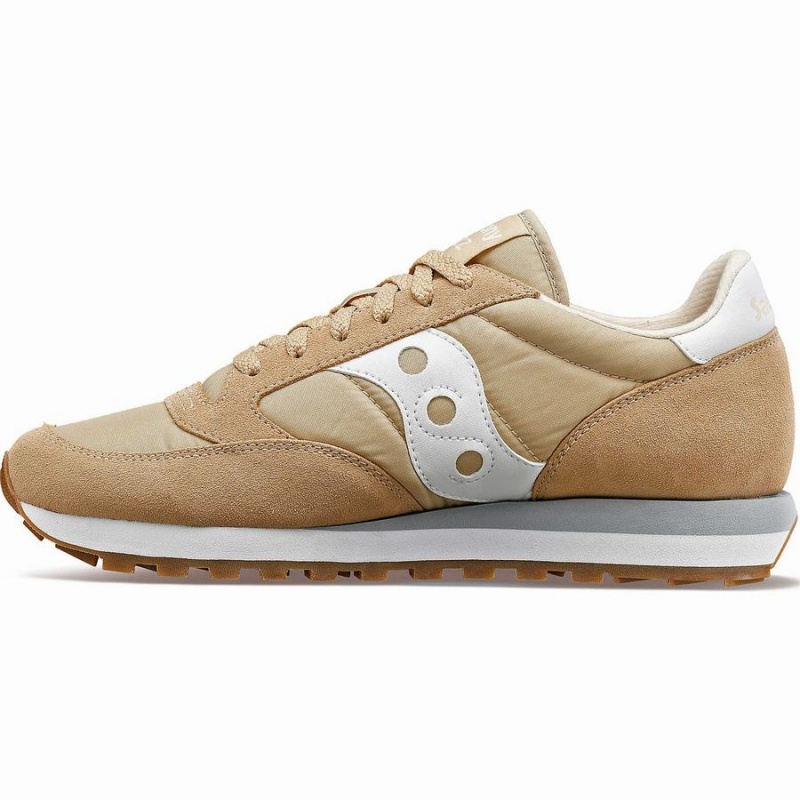 Saucony Jazz Original Joggesko Dame Beige Hvite | S80273-U59