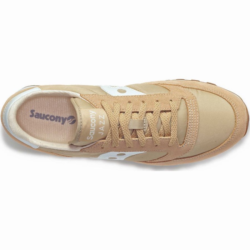 Saucony Jazz Original Joggesko Dame Beige Hvite | S80273-U59