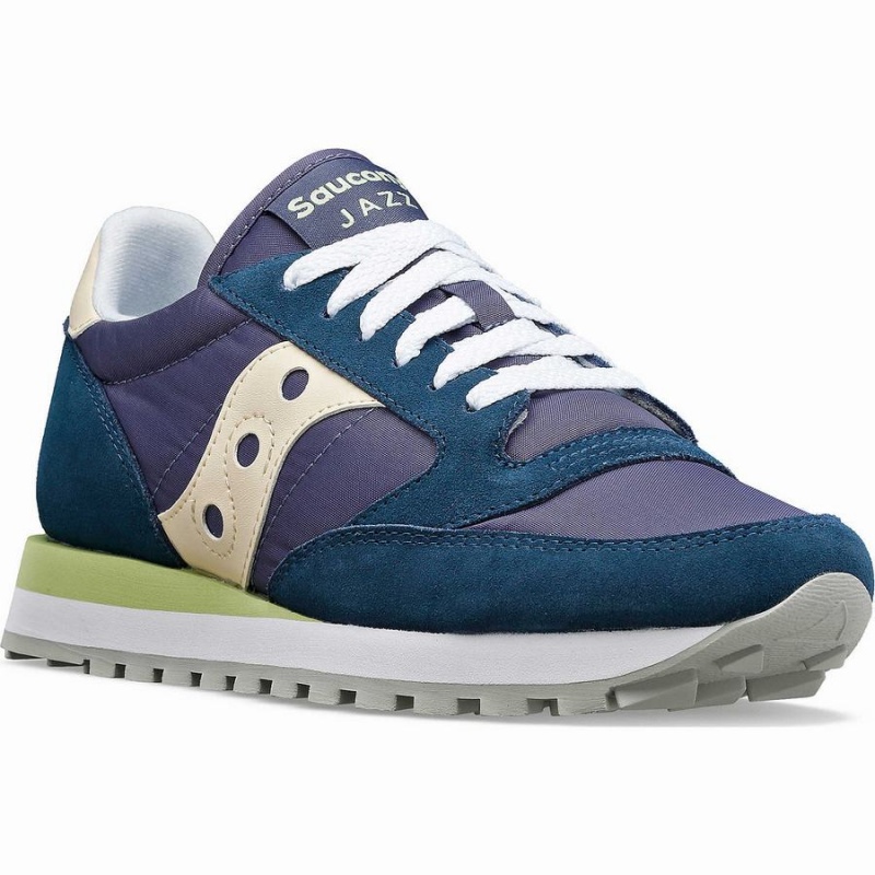 Saucony Jazz Original Joggesko Dame Marineblå Pisket Krem | S56327-X57