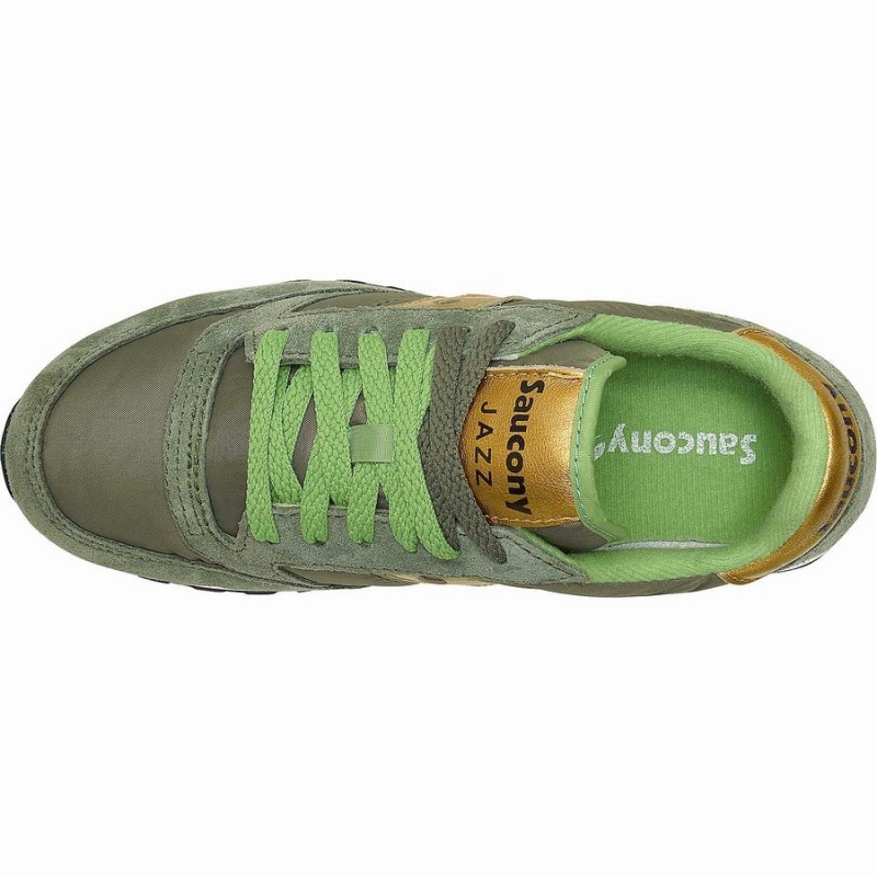 Saucony Jazz Original Joggesko Dame Olivengrønne Gull | S61592-A97