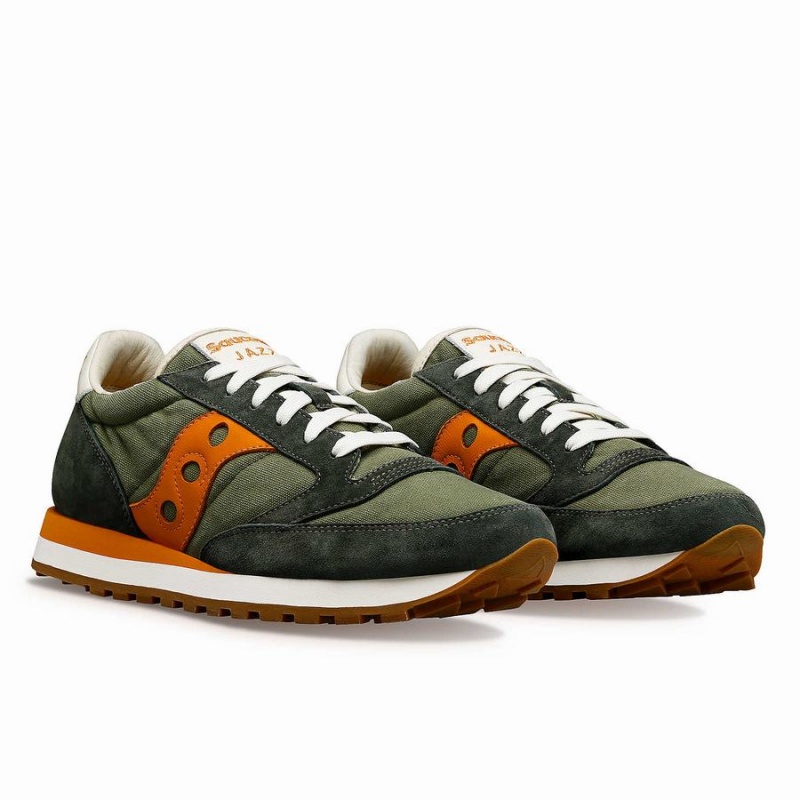 Saucony Jazz Original Stonewash Joggesko Dame Olivengrønne Oransje | S89657-R08