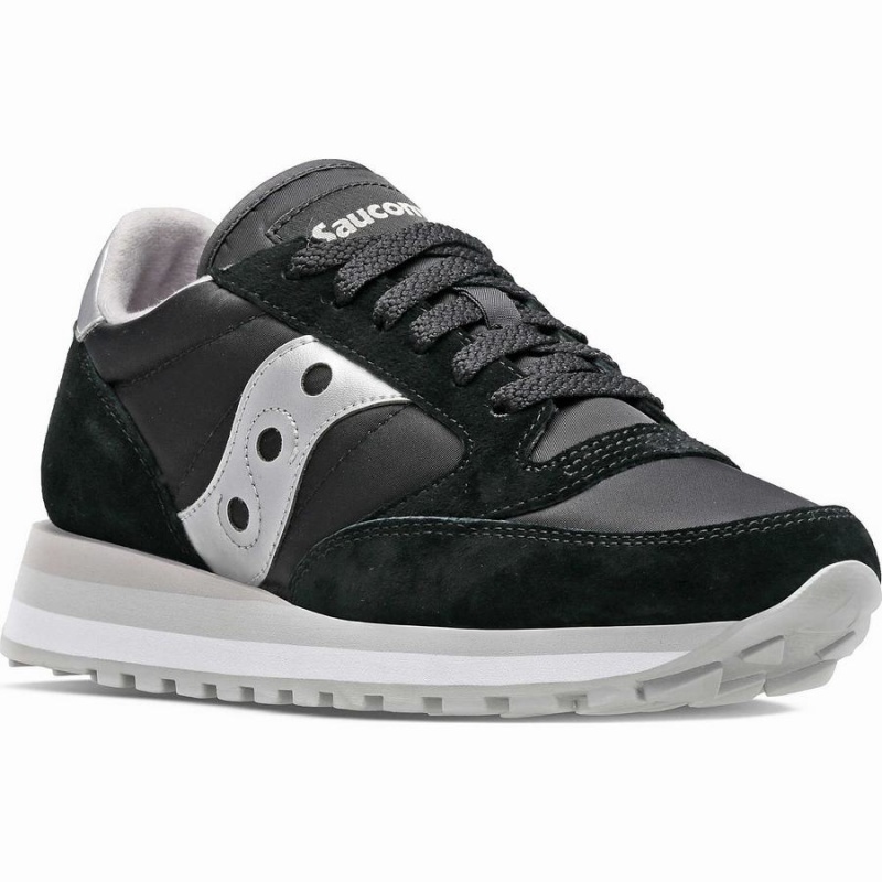 Saucony Jazz Triple Joggesko Dame Svarte Sølv | S07352-R65