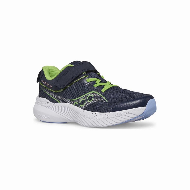 Saucony Kinvara 14 A/C Sneaker Løpesko Barn Marineblå Grønn | S51327-Y98