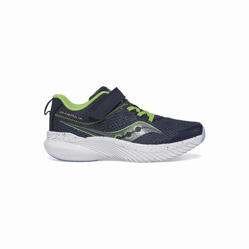 Saucony Kinvara 14 A/C Sneaker Løpesko Barn Marineblå Grønn | S51327-Y98