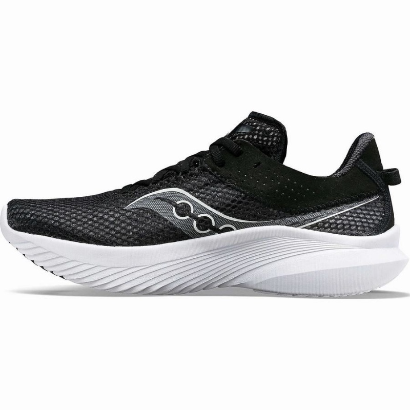 Saucony Kinvara 14 Brede Løpesko Dame Svarte Hvite | S71835-N70