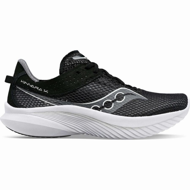 Saucony Kinvara 14 Brede Løpesko Herre Svarte Hvite | S47108-M05