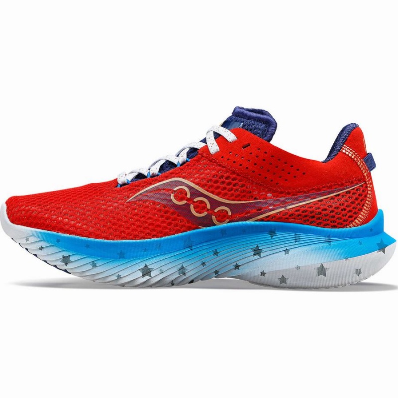 Saucony Kinvara 14 Liberty Løpesko Herre Rød Hvite Blå | S43508-U92