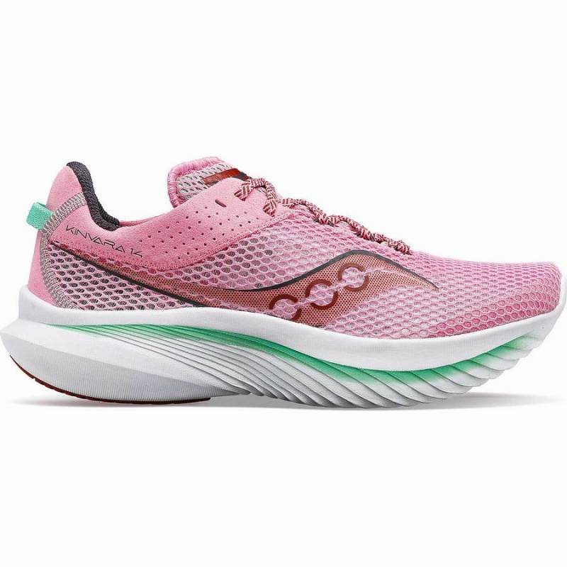 Saucony Kinvara 14 Løpesko Dame Rosa Grønn | S35612-M97