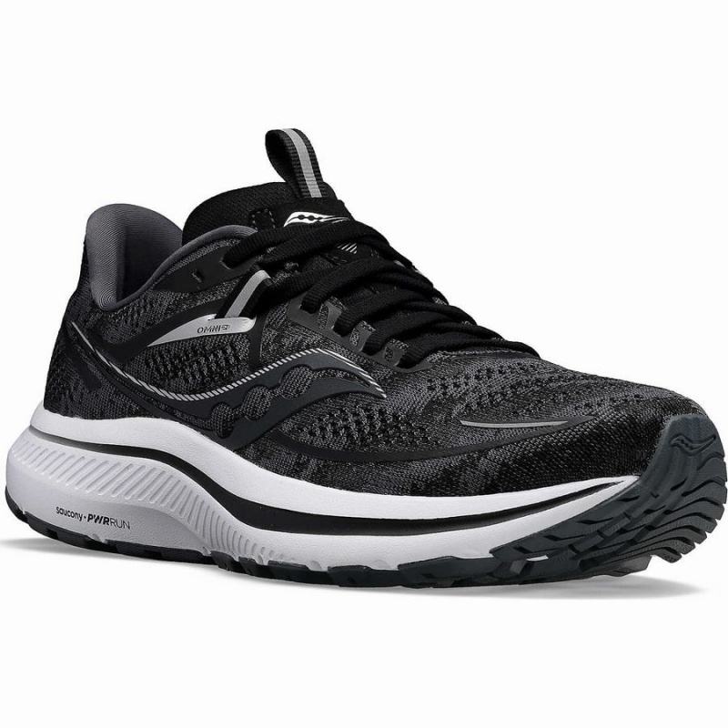 Saucony Omni 21 Brede Løpesko Dame Svarte Hvite | S79058-H61