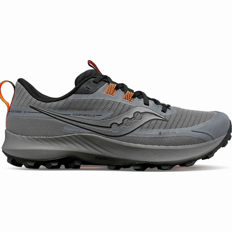 Saucony Peregrine 13 GTX Løpesko Herre Grå Svarte | S41720-V90