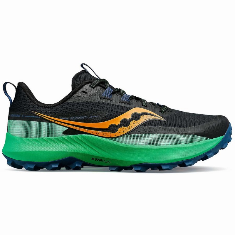 Saucony Peregrine 13 Løpesko Herre Svarte Grønn | S30892-X48