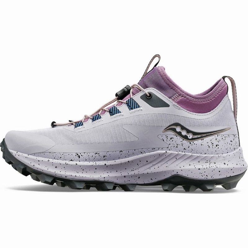 Saucony Peregrine 13 ST Trail Løpesko Dame Lilla Grå | S81307-H03