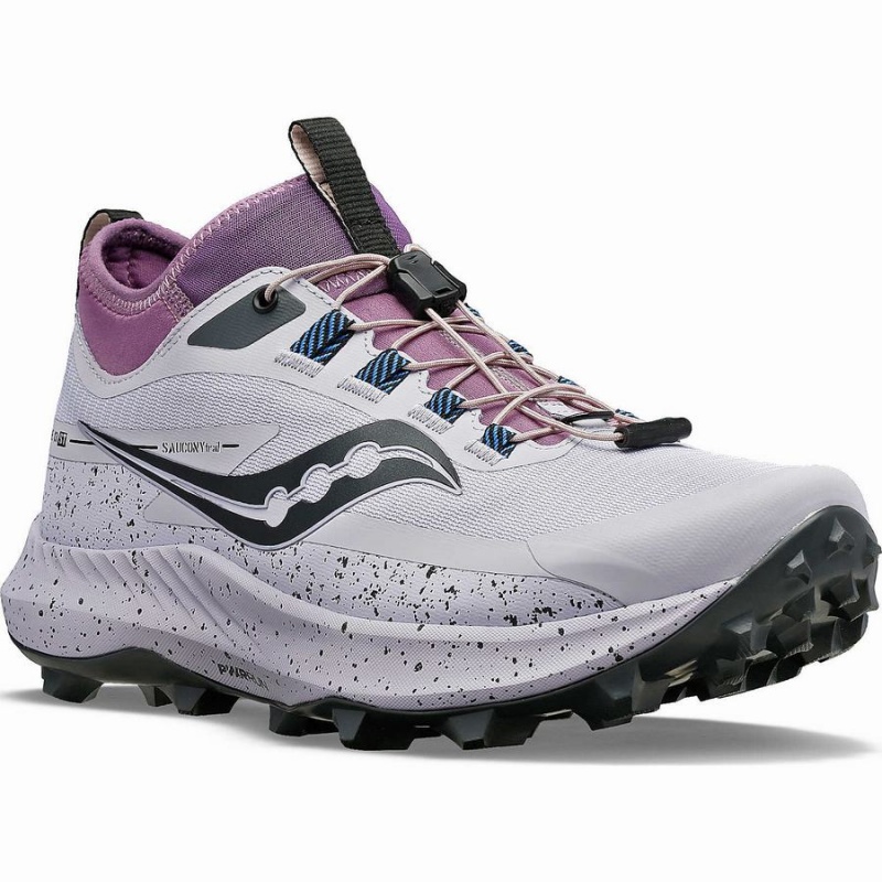 Saucony Peregrine 13 ST Trail Løpesko Dame Lilla Grå | S81307-H03