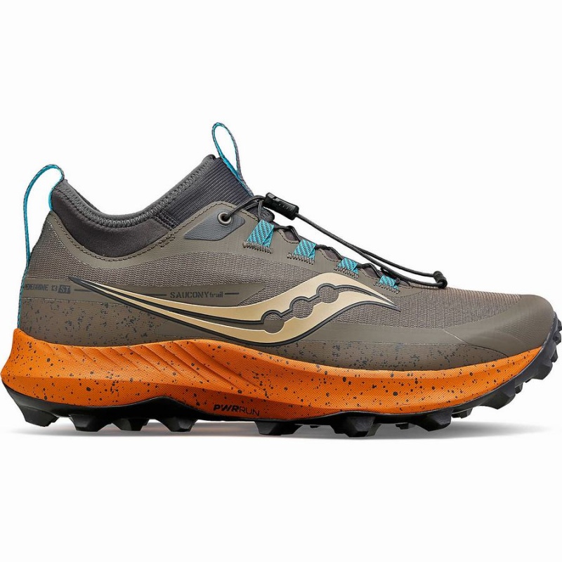 Saucony Peregrine 13 ST Trail Løpesko Herre Brune | S30427-R82