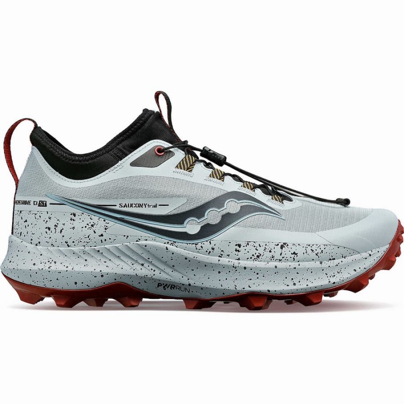 Saucony Peregrine 13 ST Trail Løpesko Herre Blå Svarte | S85714-T12