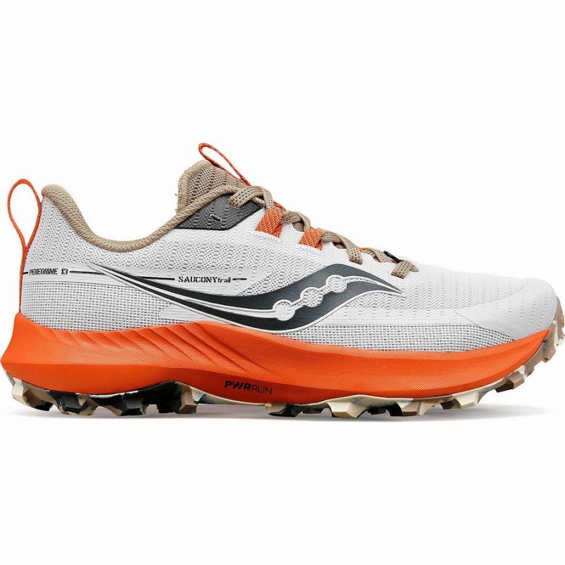 Saucony Peregrine 13 Trail Løpesko Dame Hvite Oransje | S56734-P26