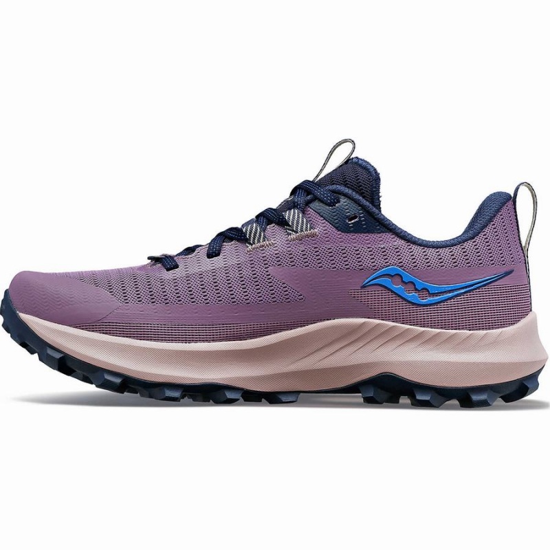 Saucony Peregrine 13 Trail Løpesko Dame Lilla Marineblå | S50192-J85