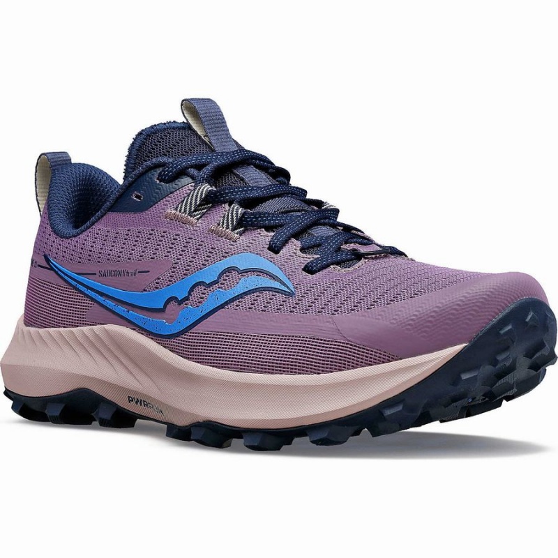 Saucony Peregrine 13 Trail Løpesko Dame Lilla Marineblå | S50192-J85