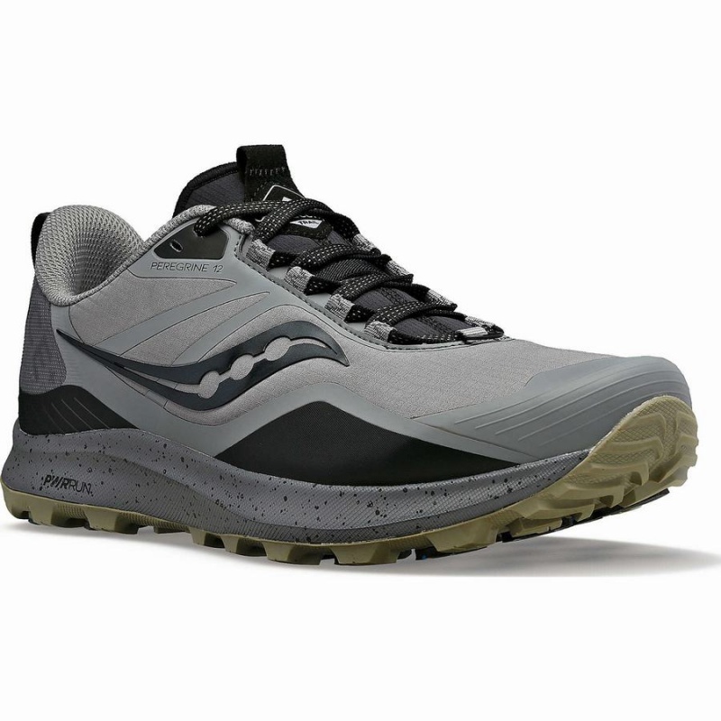 Saucony Peregrine ICE+ 3 Trail Løpesko Herre Grå Svarte | S25034-H14