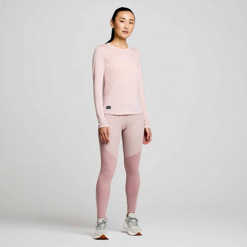 Saucony Peregrine Merino Long Sleeve T-skjorte Dame Smoke Heather | S32761-S07