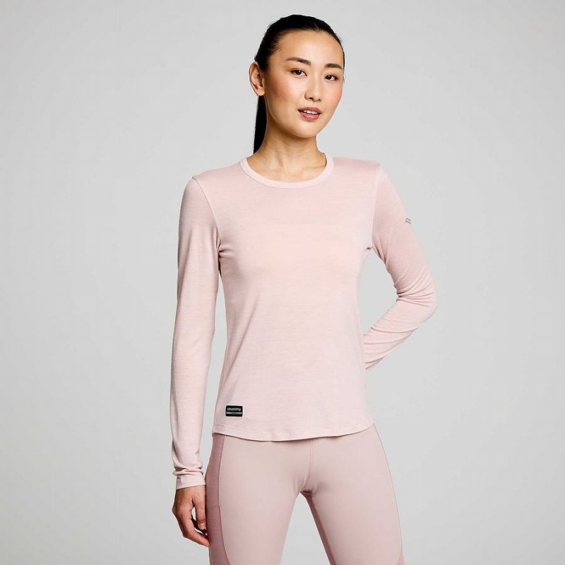 Saucony Peregrine Merino Long Sleeve T-skjorte Dame Smoke Heather | S32761-S07