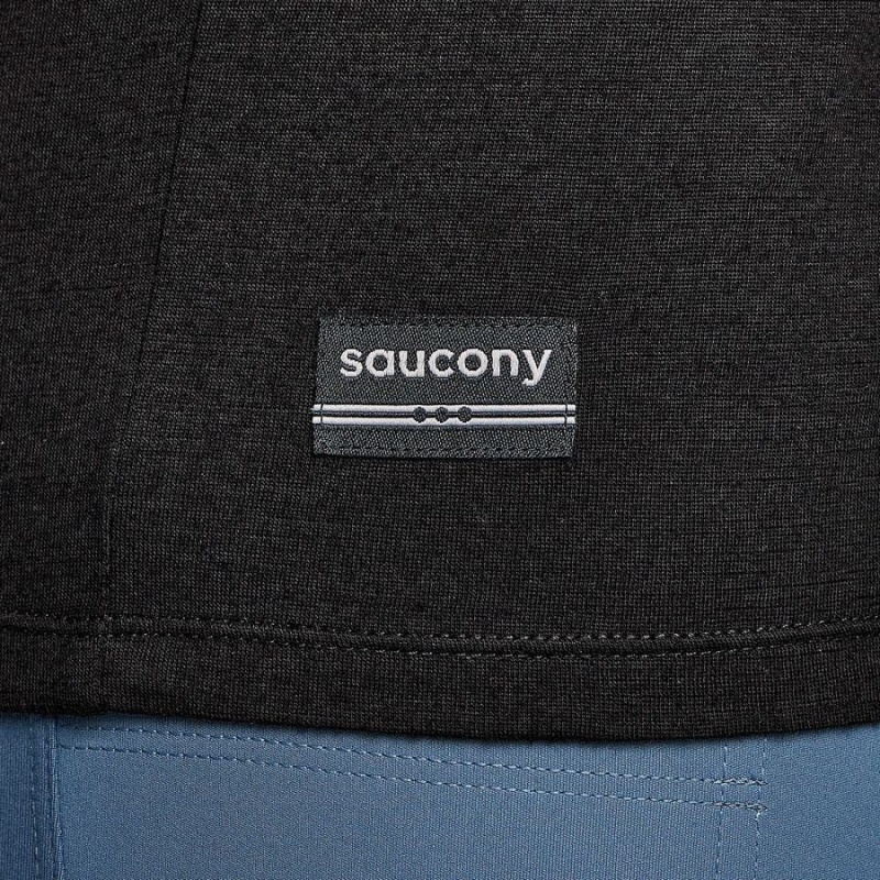 Saucony Peregrine Merino Long Sleeve T-skjorte Herre Svarte | S84962-H17