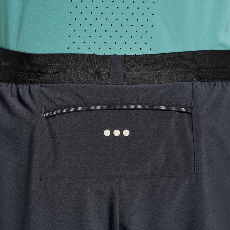 Saucony Pinnacle 2-in-1 Shorts Herre Svarte | S46793-X56