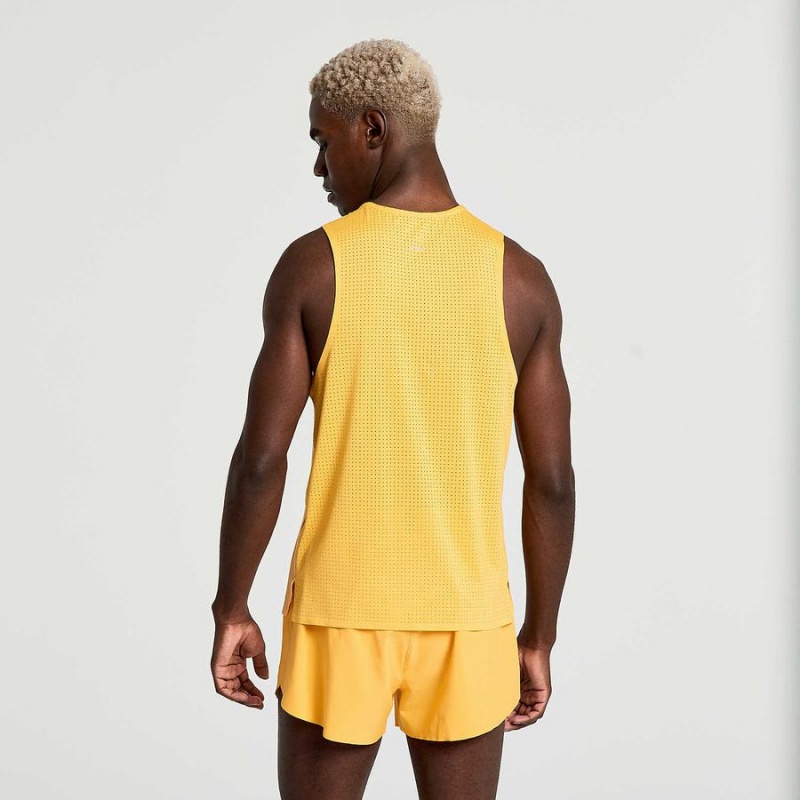 Saucony Pinnacle Ermeløse Tank Top Herre Oransje | S12489-V24