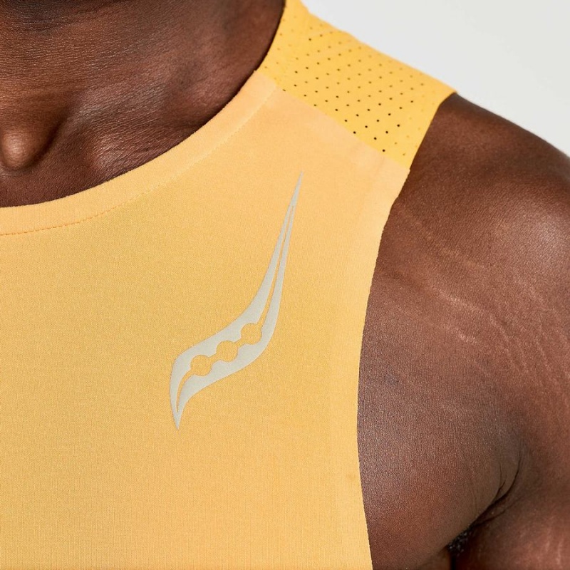 Saucony Pinnacle Ermeløse Tank Top Herre Oransje | S12489-V24