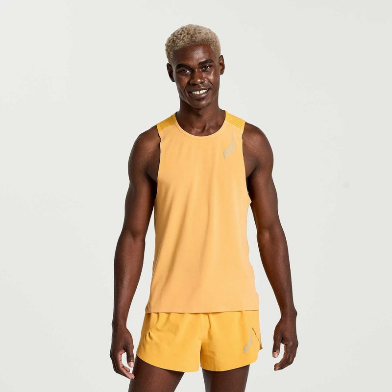 Saucony Pinnacle Ermeløse Tank Top Herre Oransje | S12489-V24