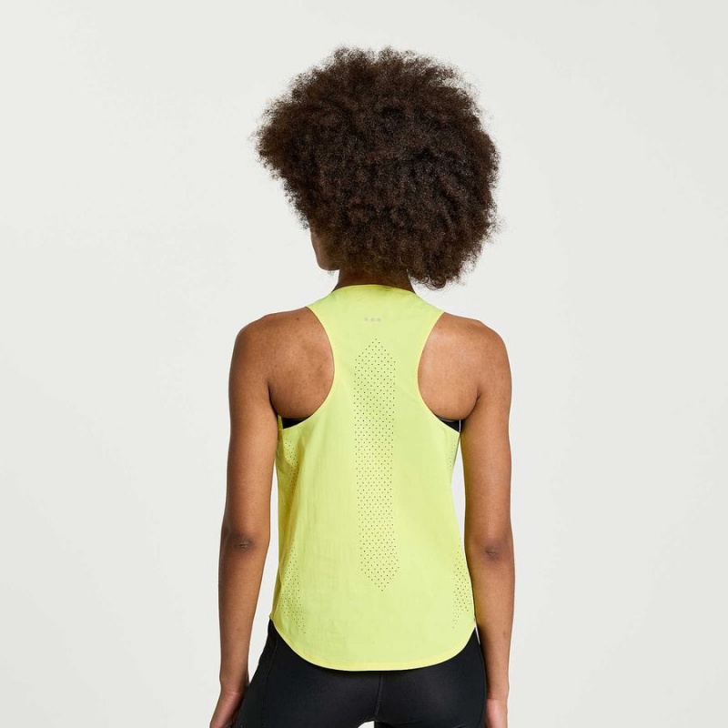 Saucony Pinnacle Tank Tank Top Dame Gul | S46719-S63