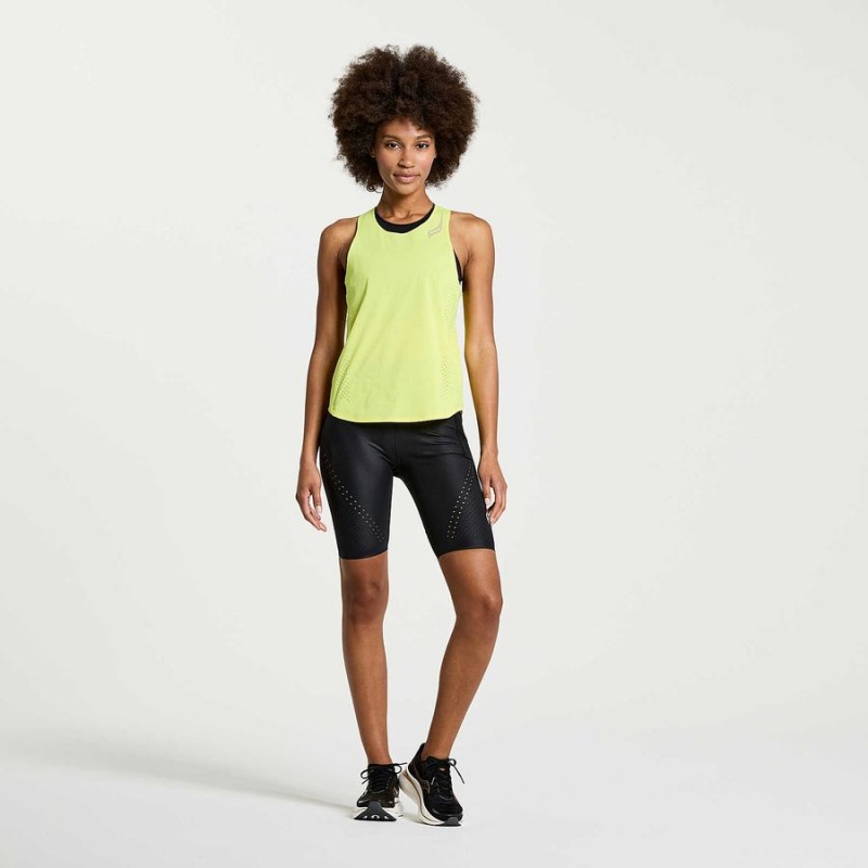 Saucony Pinnacle Tank Tank Top Dame Gul | S46719-S63