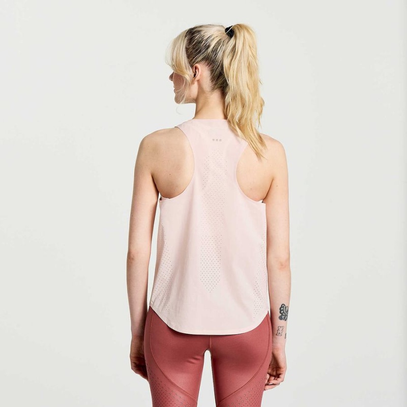 Saucony Pinnacle Tank Top Dame Rosa | S64203-Q79