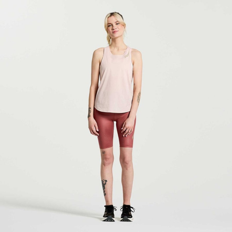 Saucony Pinnacle Tank Top Dame Rosa | S64203-Q79