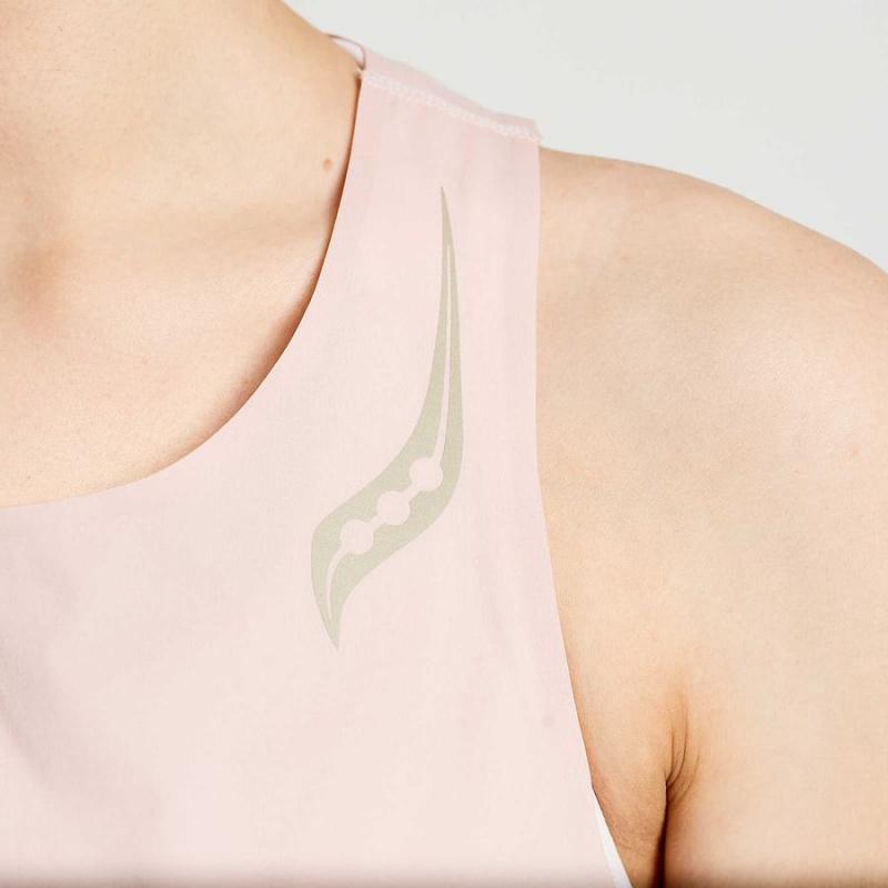 Saucony Pinnacle Tank Top Dame Rosa | S64203-Q79