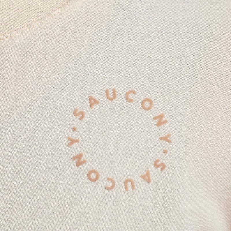 Saucony Recovery Boxy Tee T-skjorte Dame Beige | S25164-W57