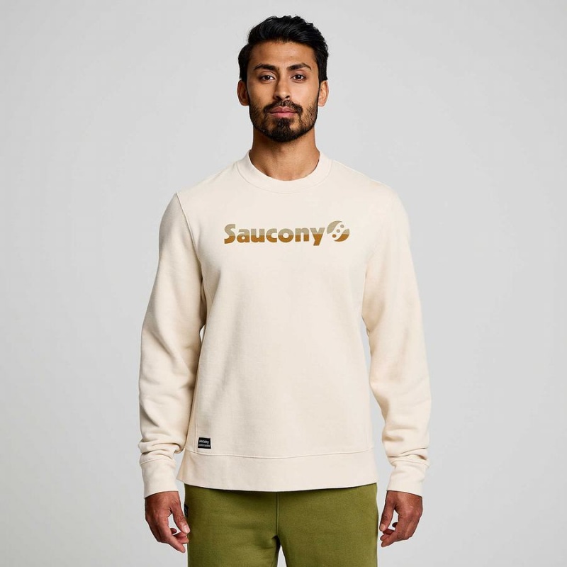 Saucony Recovery Crew Sweatshirt Dame Beige | S41956-E48