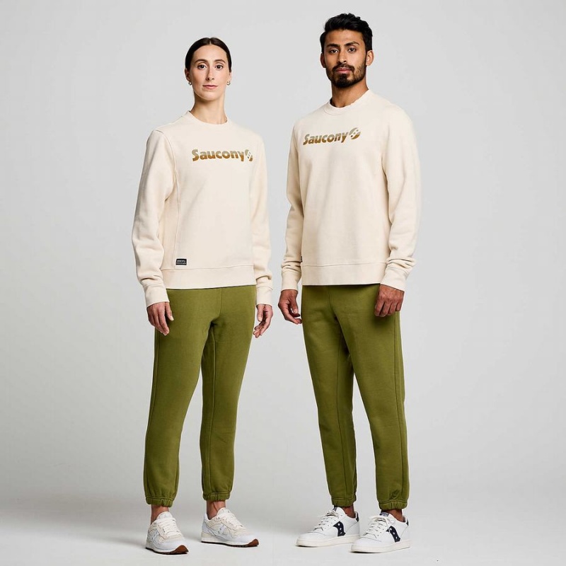 Saucony Recovery Crew Sweatshirt Dame Beige | S41956-E48