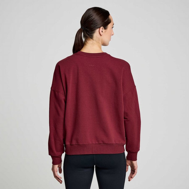 Saucony Recovery Crew Sweatshirt Dame Rød | S58197-J98