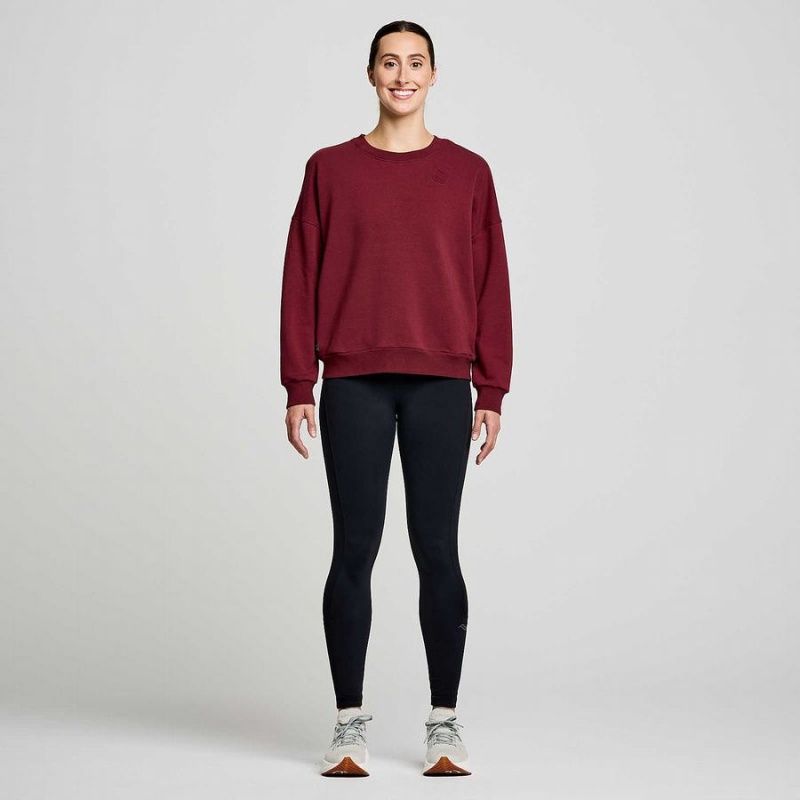 Saucony Recovery Crew Sweatshirt Dame Rød | S58197-J98