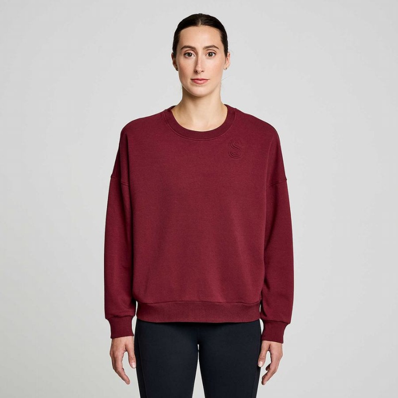 Saucony Recovery Crew Sweatshirt Dame Rød | S58197-J98