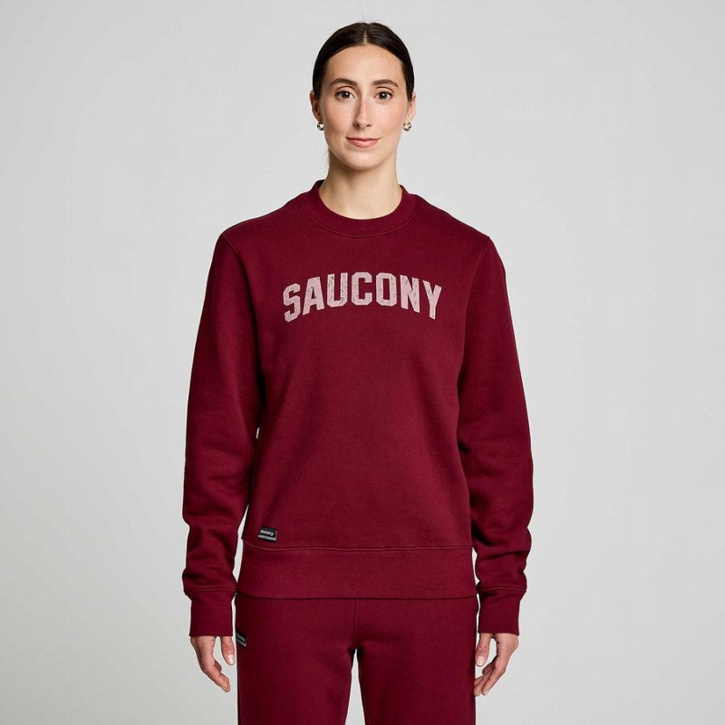 Saucony Recovery Crew Sweatshirt Herre Rød | S83195-T17