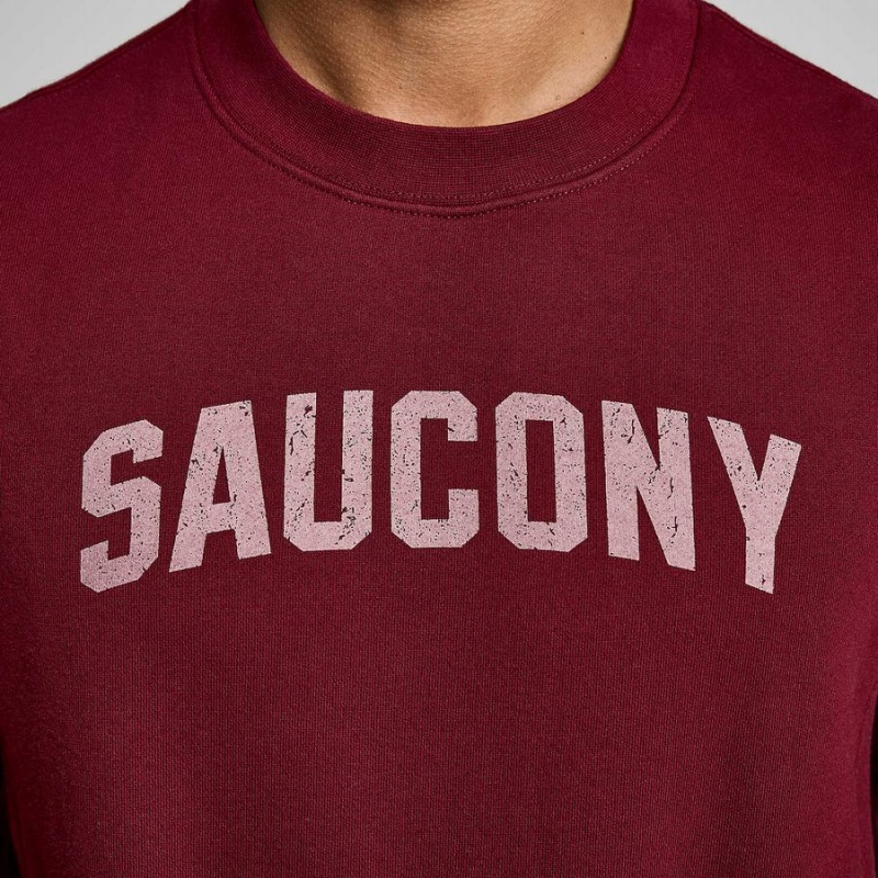 Saucony Recovery Crew Sweatshirt Herre Rød | S83195-T17