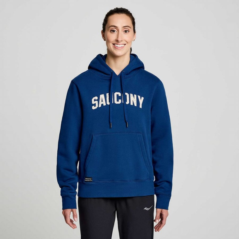 Saucony Recovery Hoody Hettegenser Dame Indigo | S43096-A41