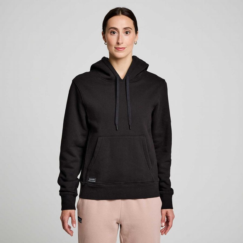 Saucony Recovery Hoody Hettegenser Dame Svarte | S89751-D61