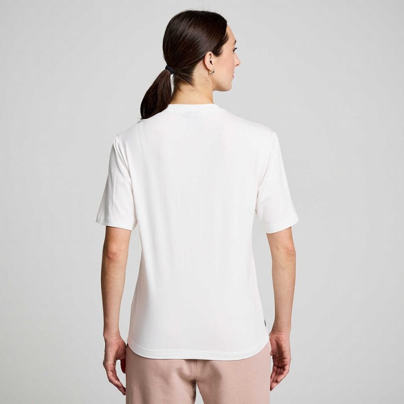 Saucony Recovery Kort Sleeve T-skjorte Dame Hvite | S32508-Z03