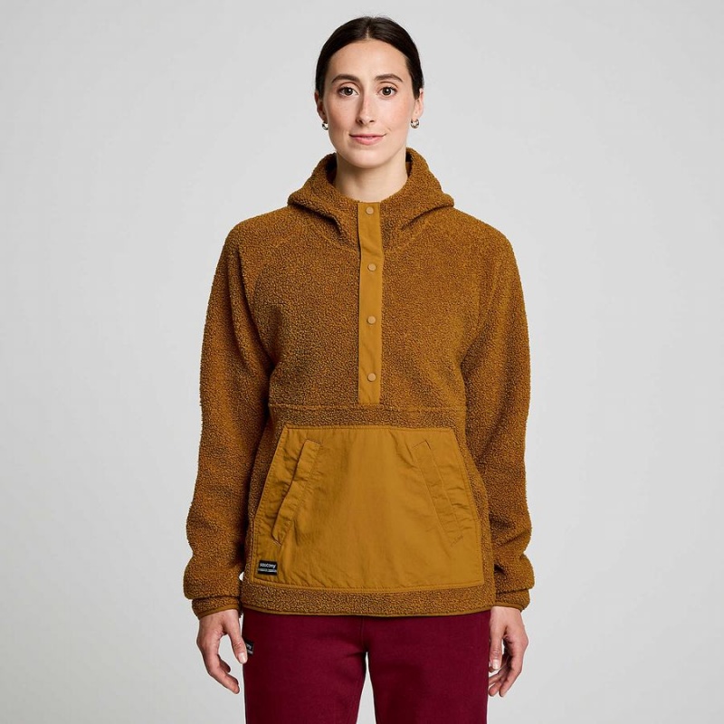 Saucony Recovery Sherpa Pullover Dame Brune | S35681-C91