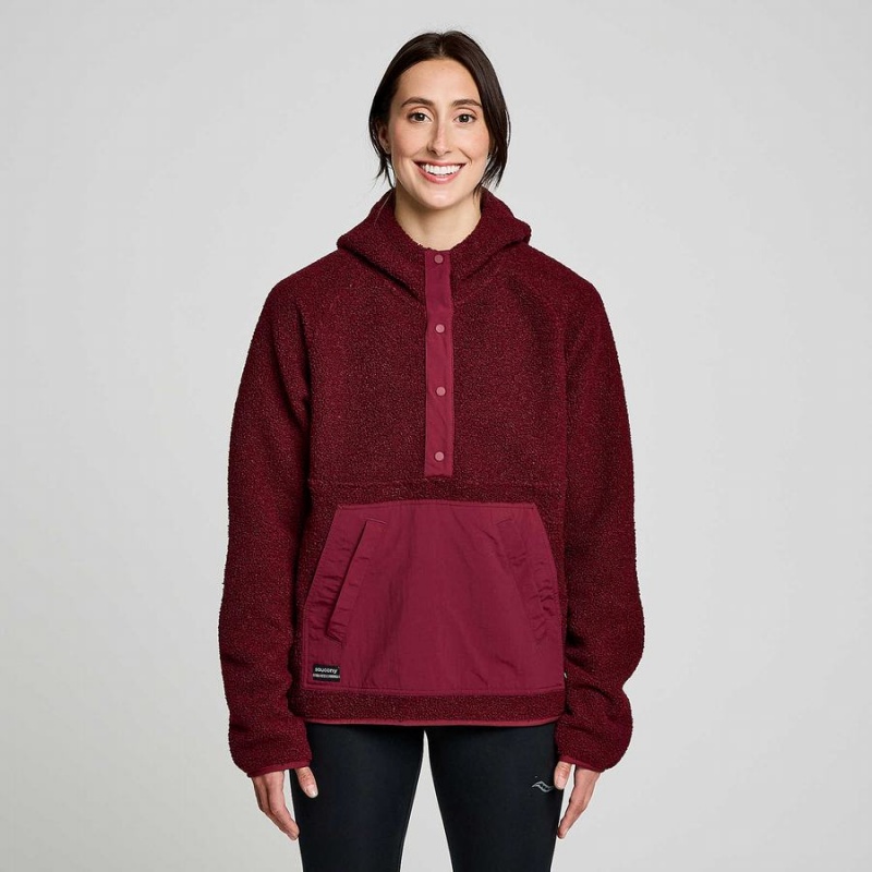 Saucony Recovery Sherpa Pullover Dame Rød | S34059-P03