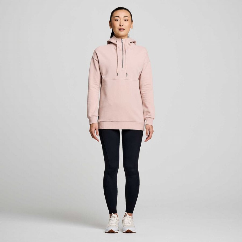 Saucony Recovery Zip Tunic Hettegenser Dame Smoke Graphic | S26750-C19